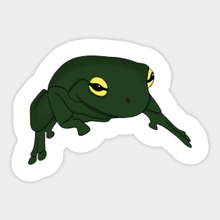 Dark green frog Sticker